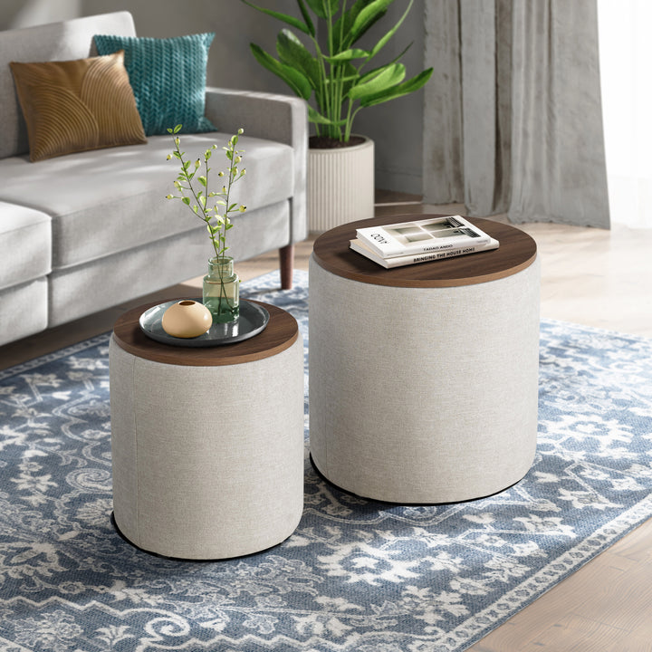 Avery Nested Storage Ottoman Set